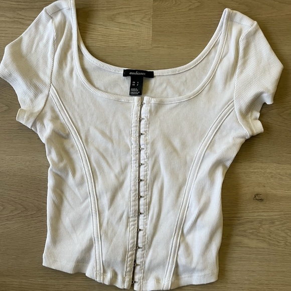 White Ribbed Bodysuit - Picture 2 of 3